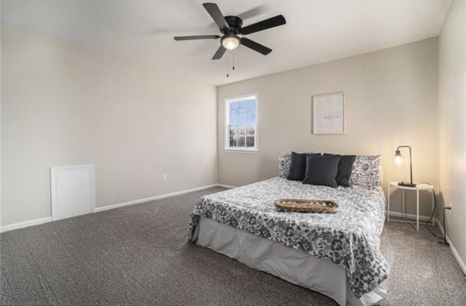 Edited and staged bedroom