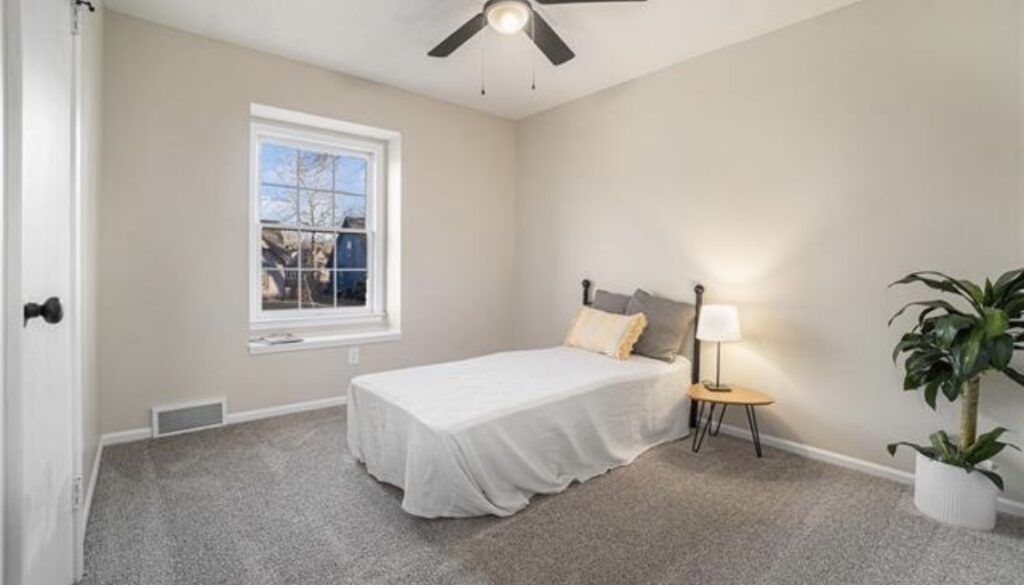 Edited and staged bedroom